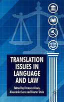 Translation Issues in Language and Law